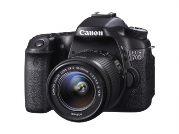 Canon EOS 70D SLR-Digitalkamera (20 Megapixel APS-C CMOS Sensor, 7,6 cm (3 Zoll) Display, Full HD, WiFi, DIGIC 5+ Prozessor) inkl. EF-S 18-55mm 1:3,5-5,6 IS STM Objektiv schwarz - 1