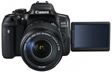 Canon EOS 750D SLR-Digitalkamera (24 Megapixel, APS-C CMOS-Sensor, WiFi, NFC, Full-HD) Kit inkl. EF-S 18-135 mm IS STM Objektiv schwarz - 2