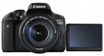 Canon EOS 750D SLR-Digitalkamera (24 Megapixel, APS-C CMOS-Sensor, WiFi, NFC, Full-HD) Kit inkl. EF-S 18-135 mm IS STM Objektiv schwarz - 4