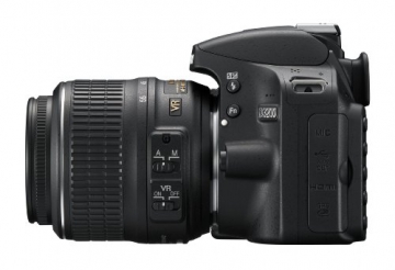 Nikon D3200 SLR-Digitalkamera (24 Megapixel, 7,4 cm (2,9 Zoll) Display, Live View, Full-HD) Kit inkl. AF-S DX 18-55 VR Objektiv schwarz - 4