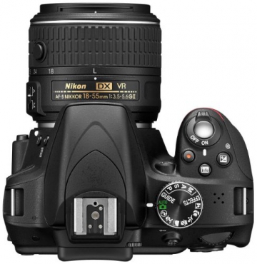 Nikon D3300 SLR-Digitalkamera Kit (24 Megapixel, 7,6 cm (3 Zoll) TFT-LCD-Display, Live View, Full-HD) inkl. AF-S DX 18-55 VR II Objektiv schwarz - 7