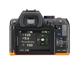 Pentax K-S2 Spiegelreflexkamera (20 Megapixel, 7,6 cm (3 Zoll) LCD-Display, Full-HD-Video, Wi-Fi, GPS, NFC, HDMI, USB 2.0) nur Gehäuse schwarz/orange - 1